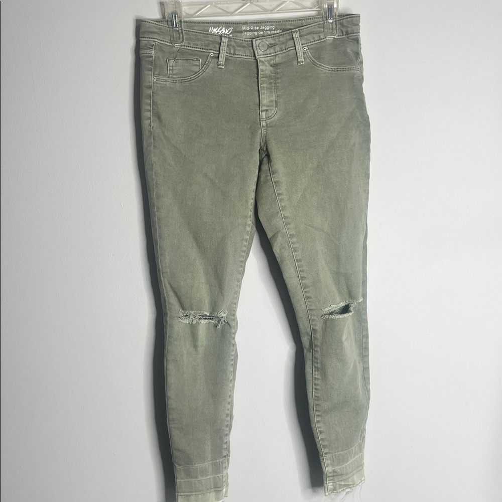 Mossimo Supply Co. Olive Skinny Jeans